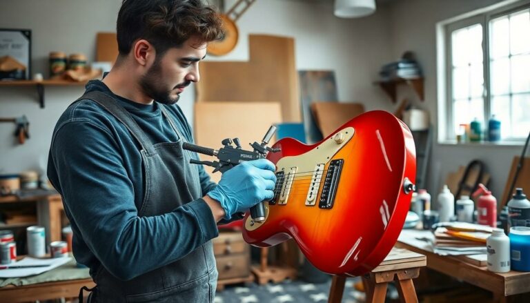 how to paint a guitar